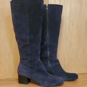 RARE Born Blue Suede Knee-High Boots